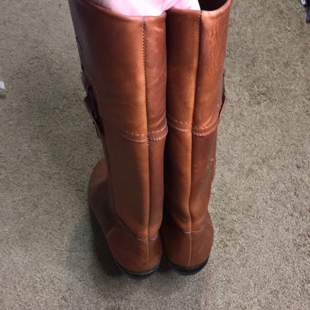 Brown Leather Knee-High Boots - Picture 5 of 9